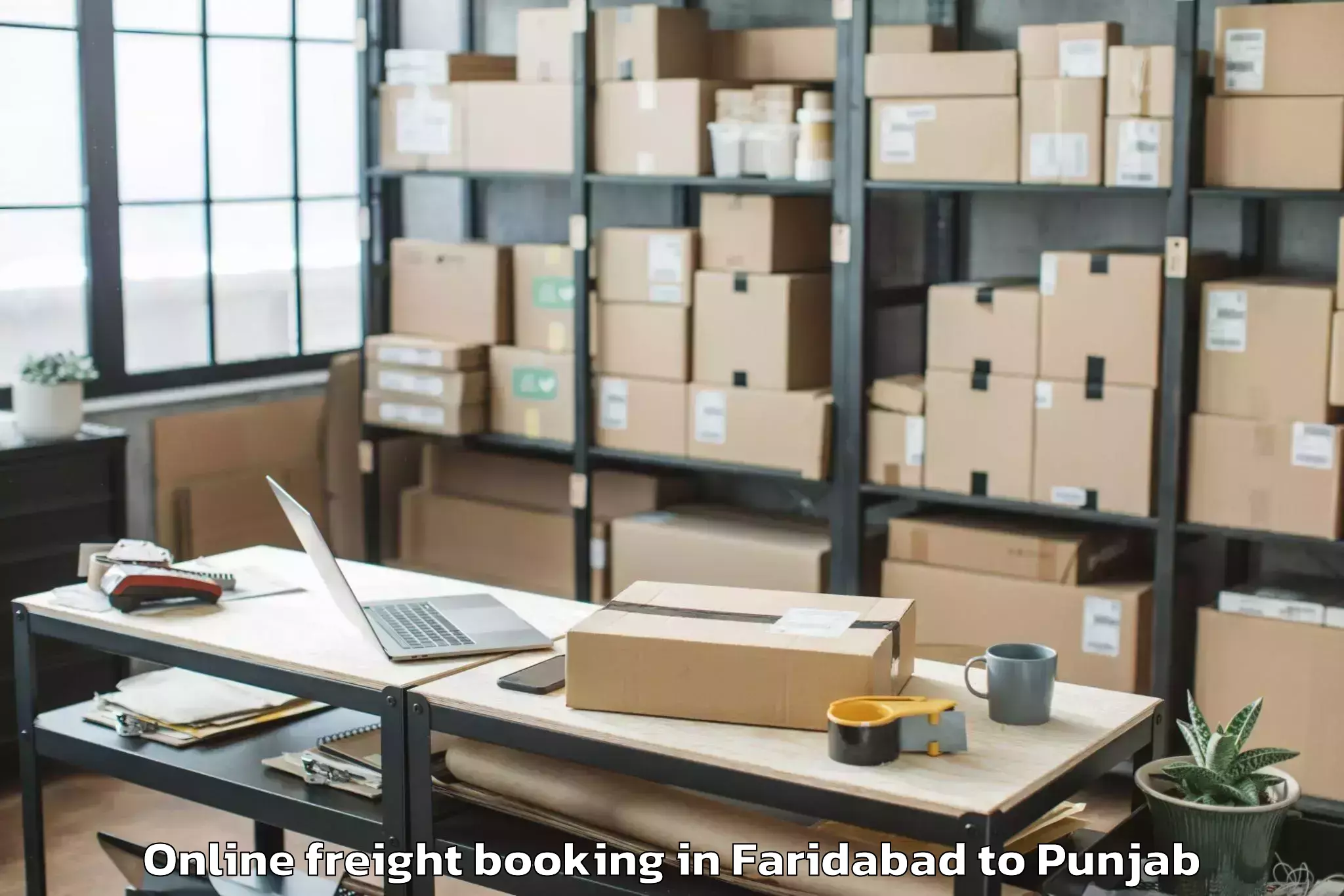 Quality Faridabad to Begowal Online Freight Booking